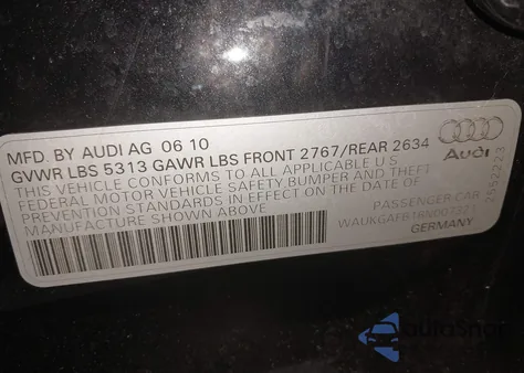 2011 Audi A6 3.0 Premium z USA, uszkodzony, nr VIN WAUKGAFB1BN007321